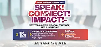 Youth Business Seminar 11.0 Speak! Connect! Impact!