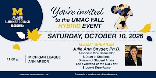 University of Michigan Alumnae Council Fall Hybrid Event