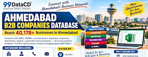 Download Verified 40178 Ahmedabad Companies List with Free Sample