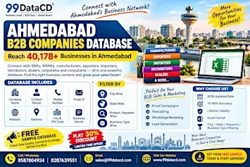 Download Verified 40178 Ahmedabad Companies List with Free Sample