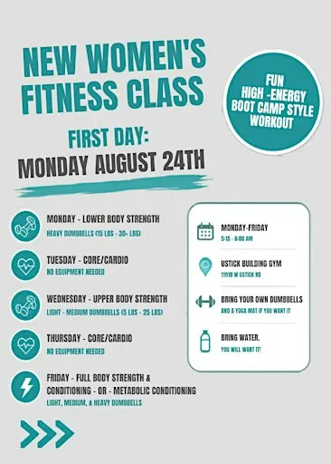 FREE morning work out class for all women!
