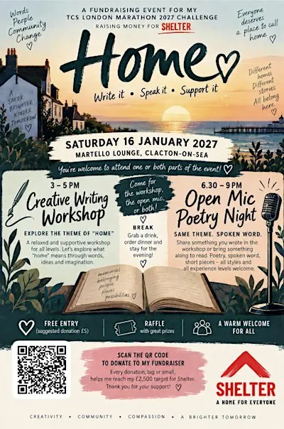 HOME: A Creative Writing Workshop & Open Mic Poetry Night
