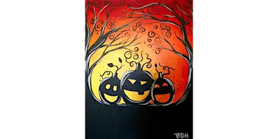 Spooky Jack-o’-Lanterns - Paint and Sip in Orlando | Classpop!™