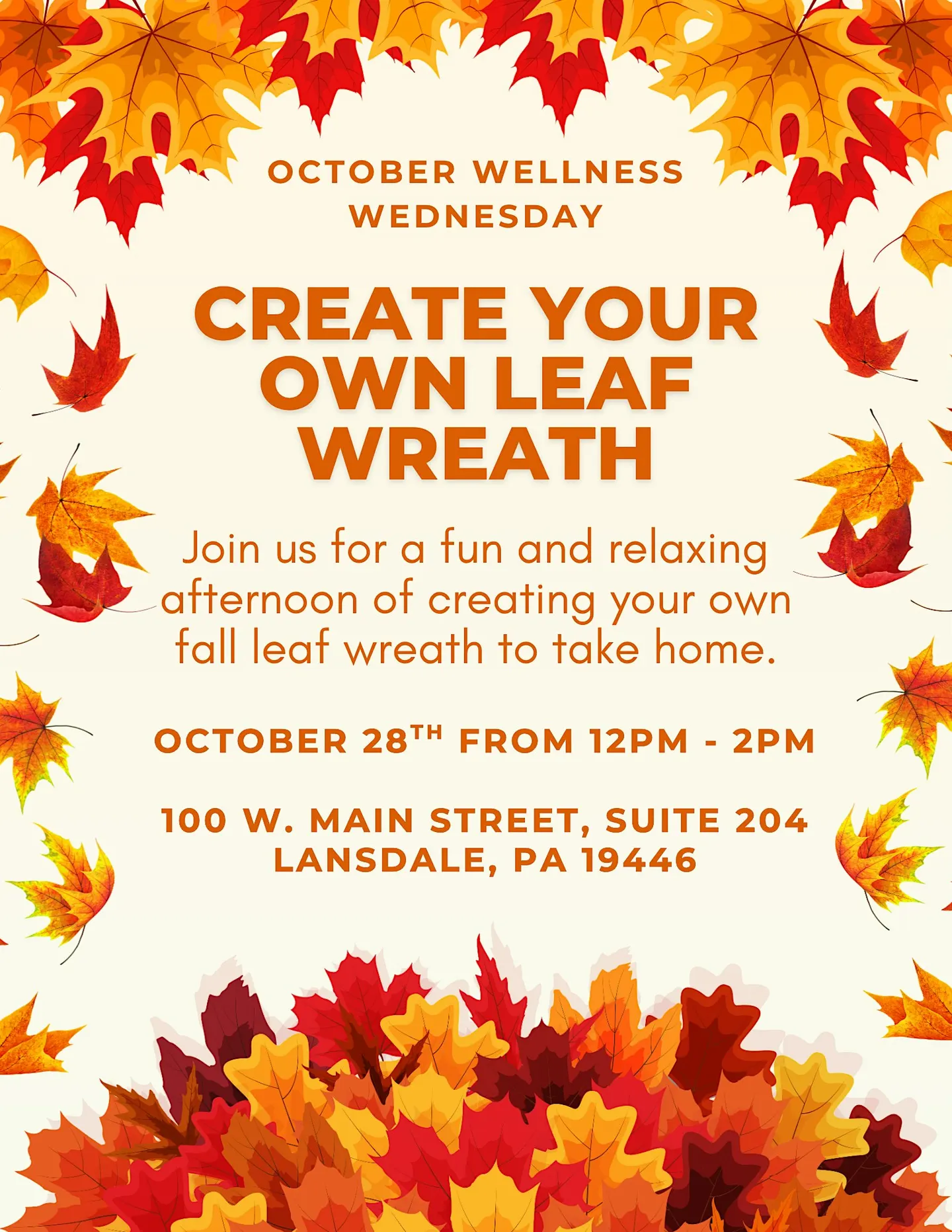 October Wellness Wednesday: Create Your Own Leaf Wreath