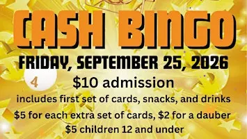 Cash Bingo at Redeemer Lutheran Church