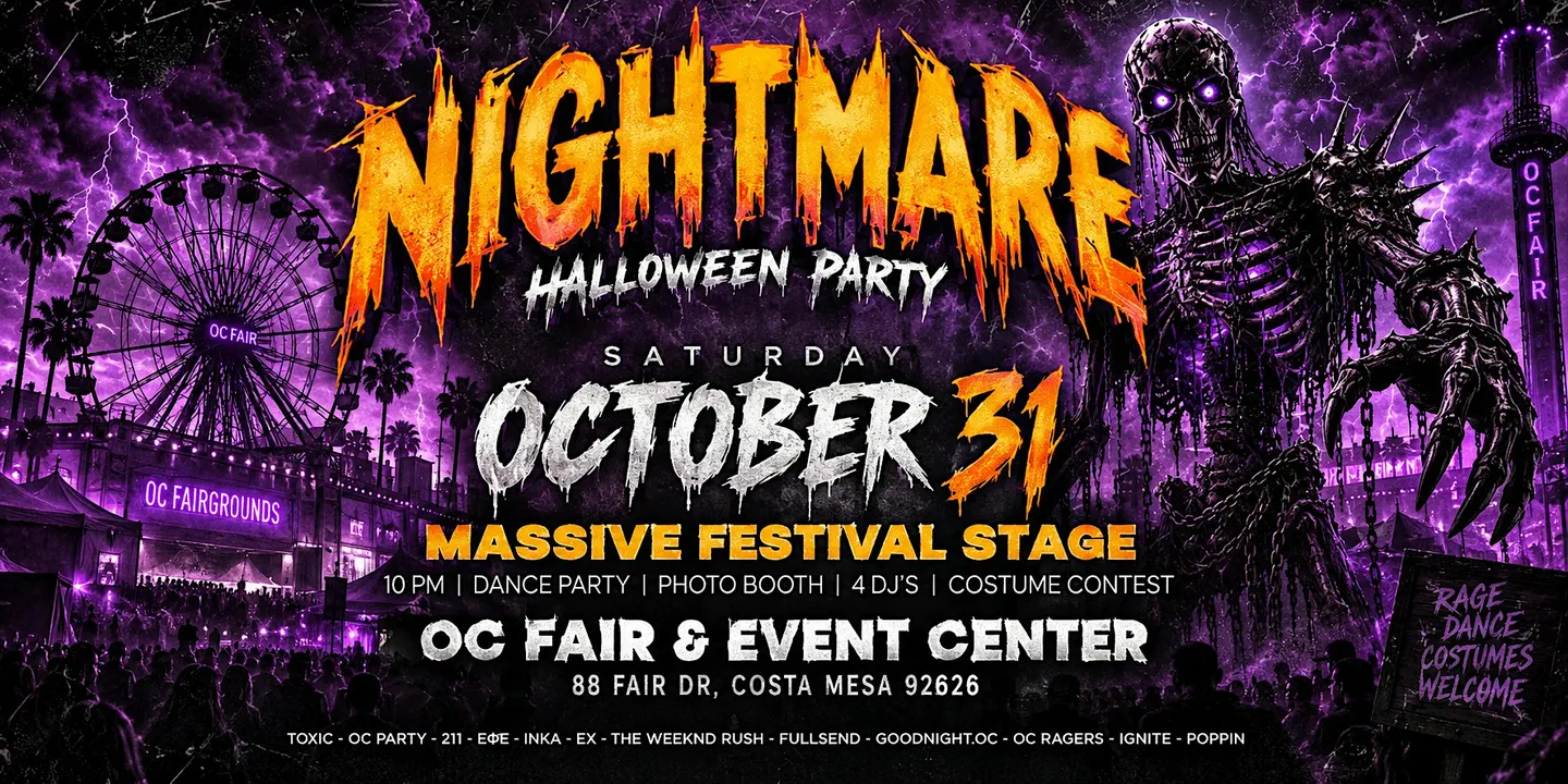 HALLOWEEN NIGHT @ OC FAIRGROUNDS $10 W/RSVP BEFORE 10:30PM | 18+