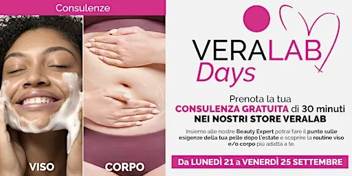 Veralab Days presso Store Veralab Cola di Rienzo | 21-22-23-24-25 Settembre