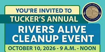 Tucker Rivers Alive Cleanup Event