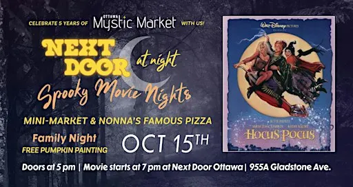 Spooky Movie Night At Next Door Ottawa 'Hocus Pocus'