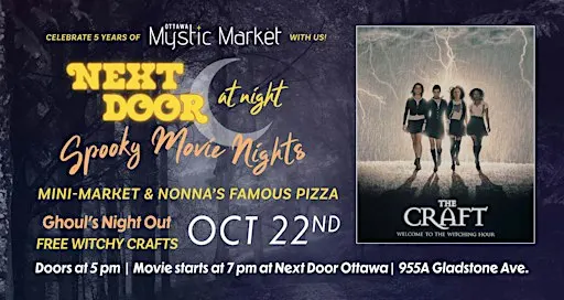 Spooky Movie Night At Next Door 'The Craft'