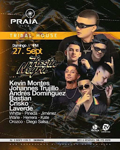 FIESTA NEGRA EN PRAIA CLUB (DOMINGO 27 DE SEPTIEMBRE)