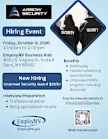 Arrow Security Hiring Event - Reno