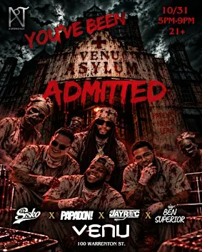 ADMITTED : VENU ASYLUM THE DAY PARTY