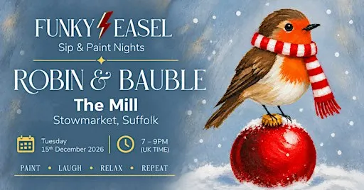 Funky Easel Paint & Sip Night at The Mill Restaurant & Bar in Stowmarket
