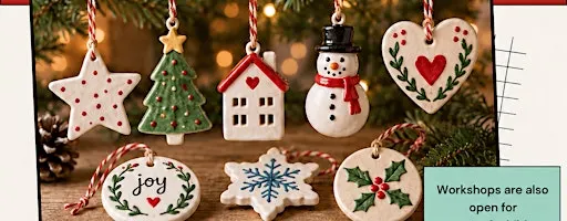 Make Christmas Ornaments Pottery Workshop ✨