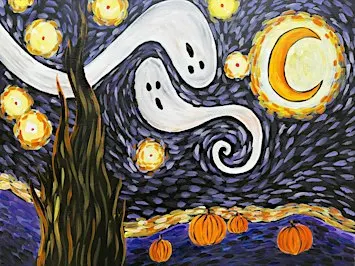 Starry Halloween Paint and Sip Laguna Beach