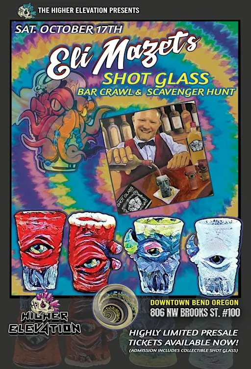 SHOT GLASS BAR CRAWL and SCAVENGER HUNT coming to downtown Bend !!!