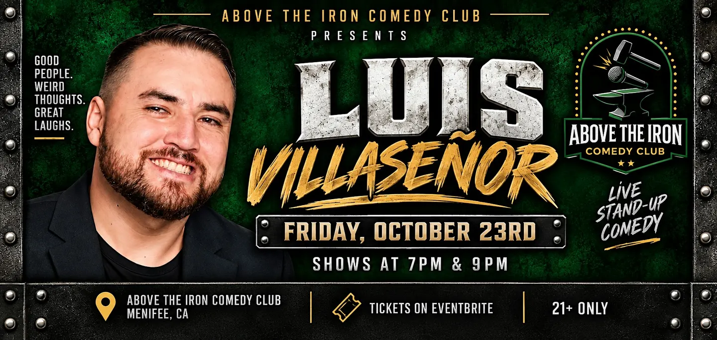 Luis Villaseñor Live in Menifee | October 23rd | 7 PM & 9 PM