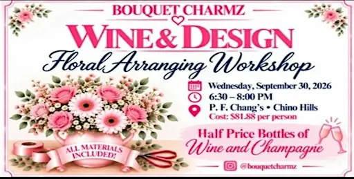 Wine and Design-bouquet arranging workshop