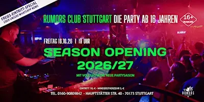Season Opening - PARTY 16+ | RUMORS Club Stuttgart