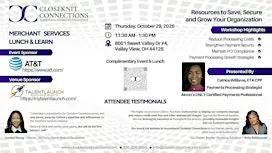 Merchant Services Lunch & Learn - Save, Secure and Grow Your Organization
