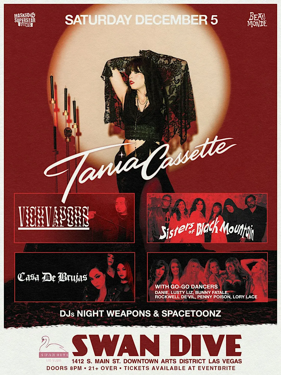 Tania Cassette, Vick Vapors, Sisters of Black Mountain, Casa de Brujas