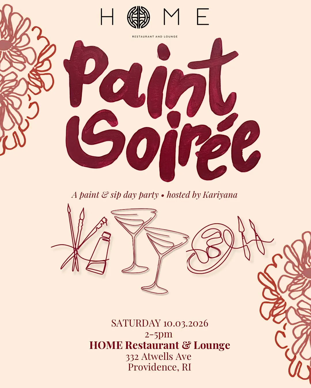 PAINT SOIRÉE - Paint & Sip - Day Party | HOMEpvd
