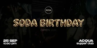 SODA BIRTHDAY PARTY