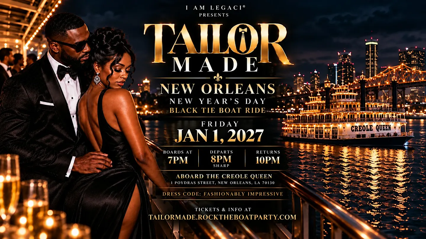 TAILOR MADE 2027: New Year’s Day Black Tie Boat Ride | New Orleans