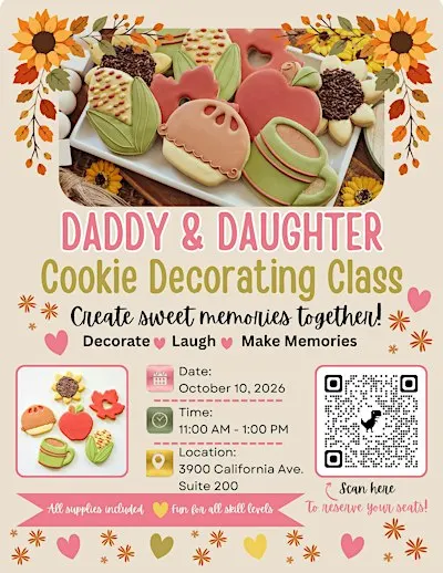 Daddy and Daughter Fall Faves Sugar Cookie Decorating Class
