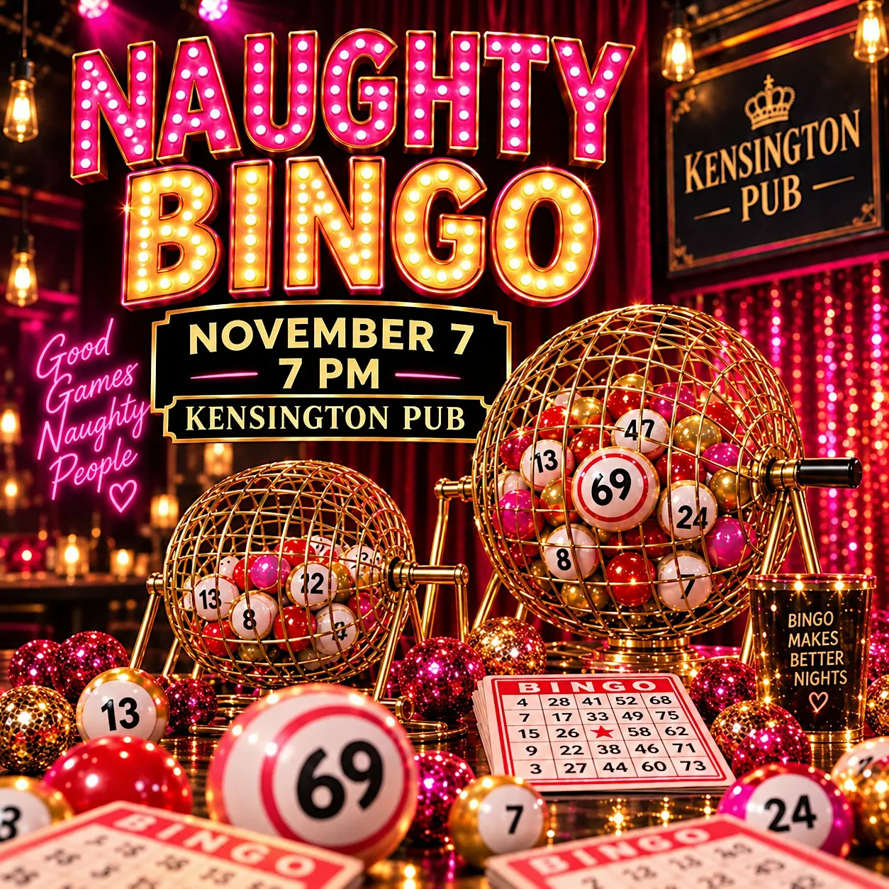 KENSINGTON PUB NAUGHTY BINGO