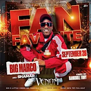 SATURDAY SHAMAR AT VENOM LIVE