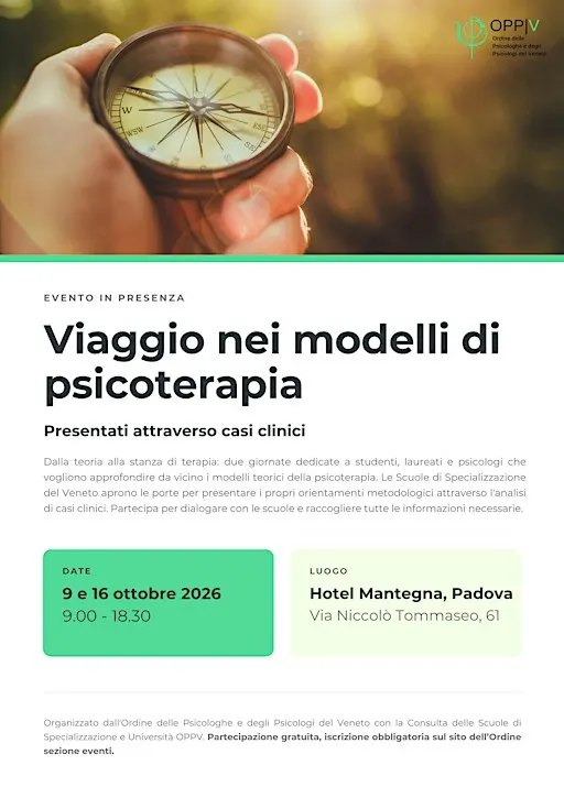 Viaggio nei modelli di psicoterapia - 9 ottobre