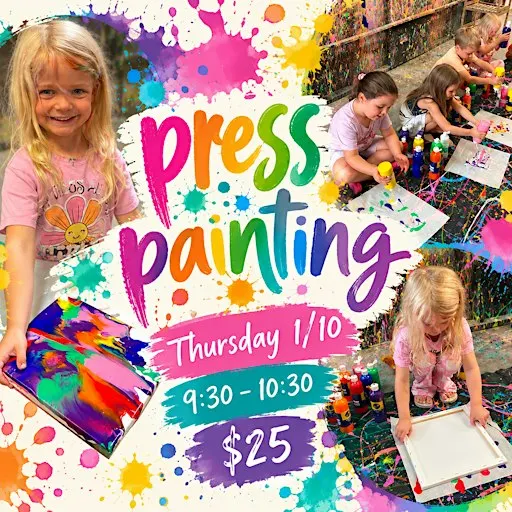 School Holiday - Press Painting!!