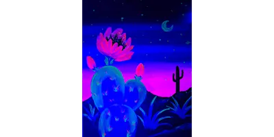 Blacklight Desert Bloom - Paint and Sip in Phoenix | Classpop!™