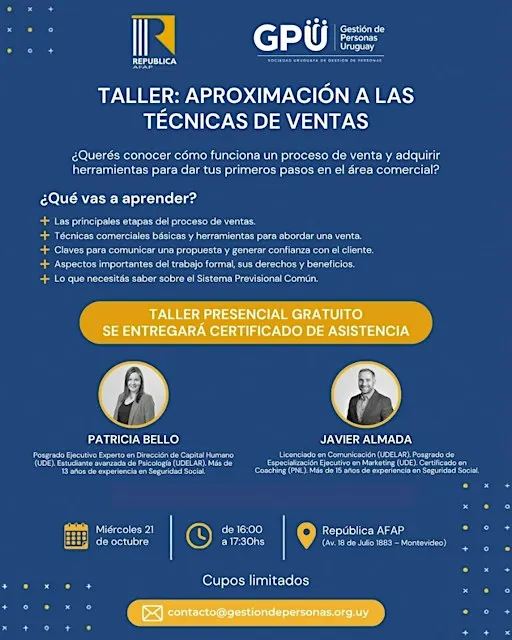 Taller: Aproximación a las técnicas de ventas - ACTIVIDAD PRESENCIAL