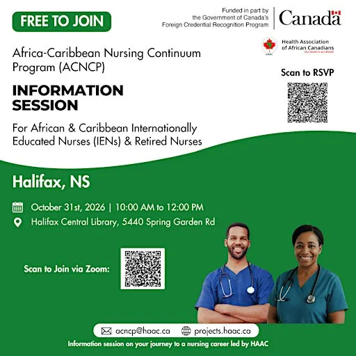 The Africa-Caribbean Nursing Continuum Program Info Session-Halifax