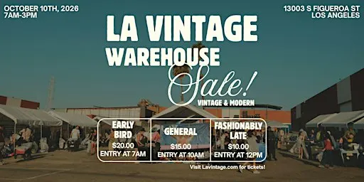 LA VINTAGE WAREHOUSE SALE
