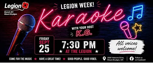 Karaoke at the Mount Brydges Legion