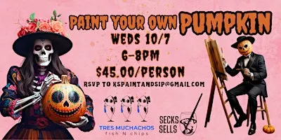 PAINT YOUR OWN PUMPKIN at Tres Muchachos Wine Bar and Kitchen in Costa Mesa