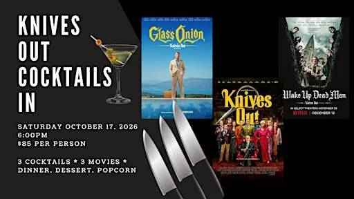 Knives Out Cocktails In - Movie Night & Cocktail Class