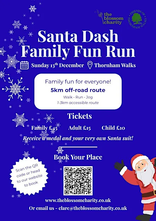 Santa Dash for The Blossom Charity and Friends of Thornham Walks