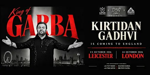 Kirtidan Gadhvi Live - King of Garba | Post-Navratri Garba Night London