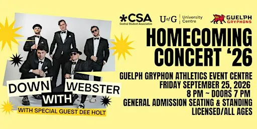 Homecoming 2026 Concert: Down with Webster and special guest Dee Holt