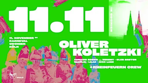 11.11. in Odonien - 18h Outdoor&Indoor Rave I Oliver Koletzki uvm. ❤️
