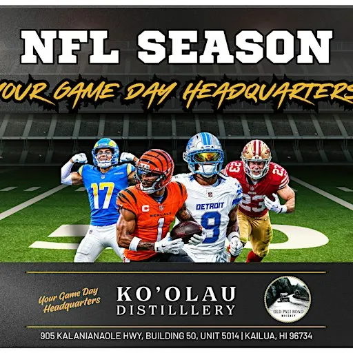 Thursday Night Football Watch Party at Ko'olau Distillery