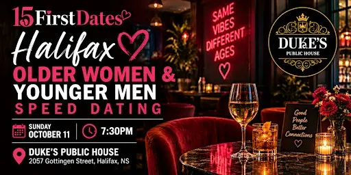 Halifax Older Women & Younger Men Speed Dating