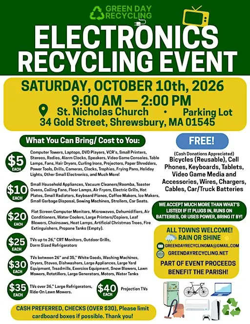 Shrewsbury Electronics Recycling Event ♻️