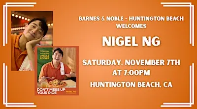 Nigel Ng celebrates DON'T MESS UP YOUR RICE at Barnes & Noble - HB