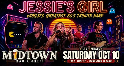 Jessie’s Girl The World’s Greatest 80’s Tribute Band LIVE at Midtown Bar